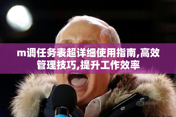 m调任务表超详细使用指南,高效管理技巧,提升工作效率