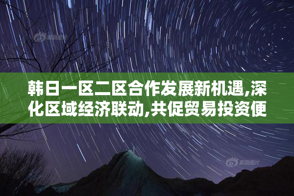 韩日一区二区合作发展新机遇,深化区域经济联动,共促贸易投资便利化