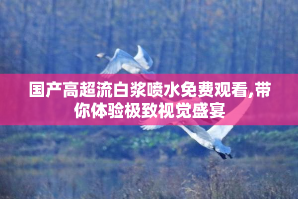 国产高超流白浆喷水免费观看,带你体验极致视觉盛宴