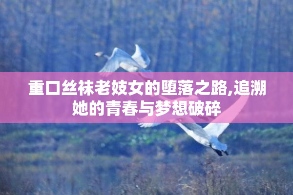 重口丝袜老妓女的堕落之路,追溯她的青春与梦想破碎