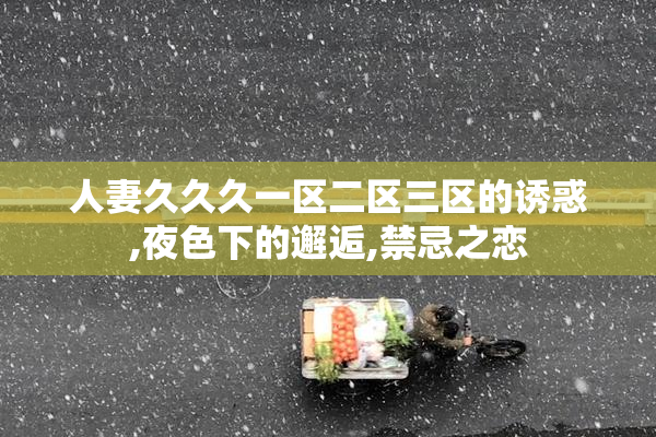 人妻久久久一区二区三区的诱惑,夜色下的邂逅,禁忌之恋