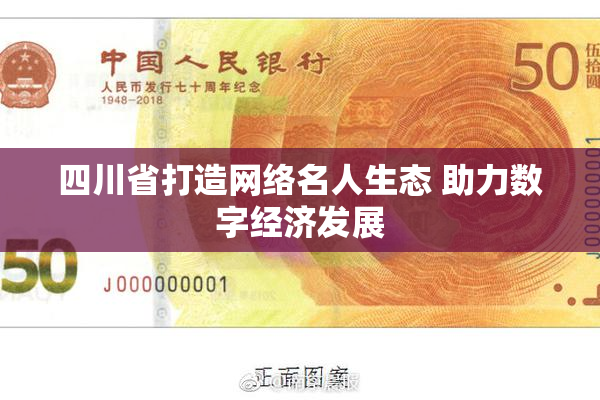四川省打造网络名人生态 助力数字经济发展