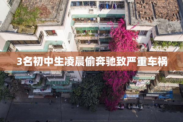 3名初中生凌晨偷奔驰致严重车祸