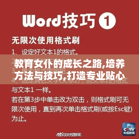 教育女仆的成长之路,培养方法与技巧,打造专业贴心的