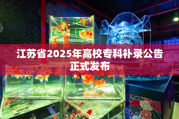 江苏省2025年高校专科补录公告正式发布