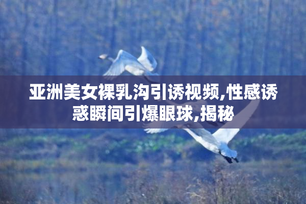 亚洲美女裸乳沟引诱视频,性感诱惑瞬间引爆眼球,揭秘