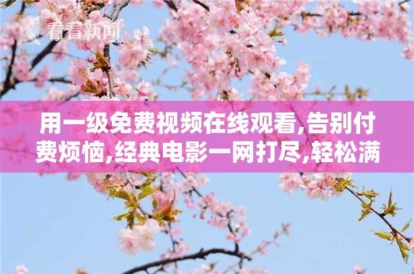 用一级免费视频在线观看,告别付费烦恼,经典电影一网打尽,轻松满足