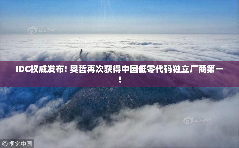 IDC权威发布! 奥哲再次获得中国低零代码独立厂商第一!
